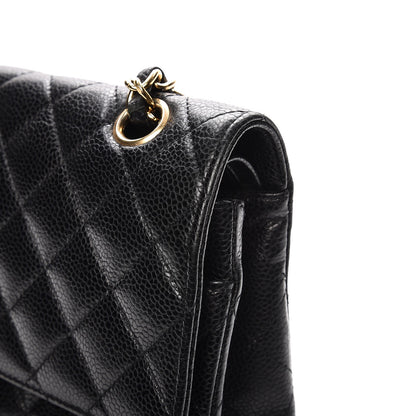 Chanel Caviar Quilted Medium Double Flap Black 12 of 15