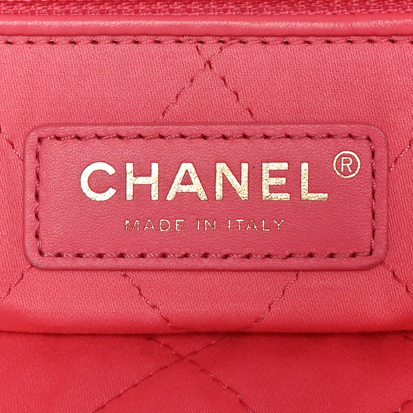 Shiny Calfskin Quilted Small Chanel 22 Coral Pink