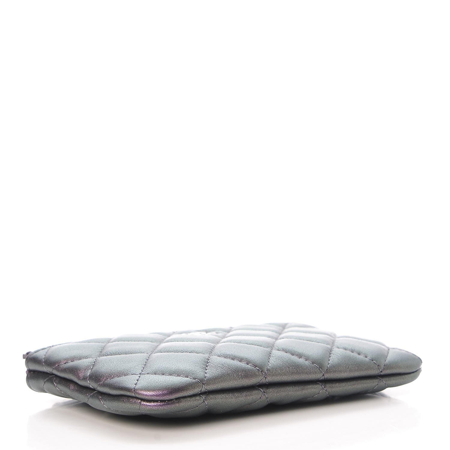 Chanel Metallic Lambskin Small Cosmetic Case Purple 4 of 9