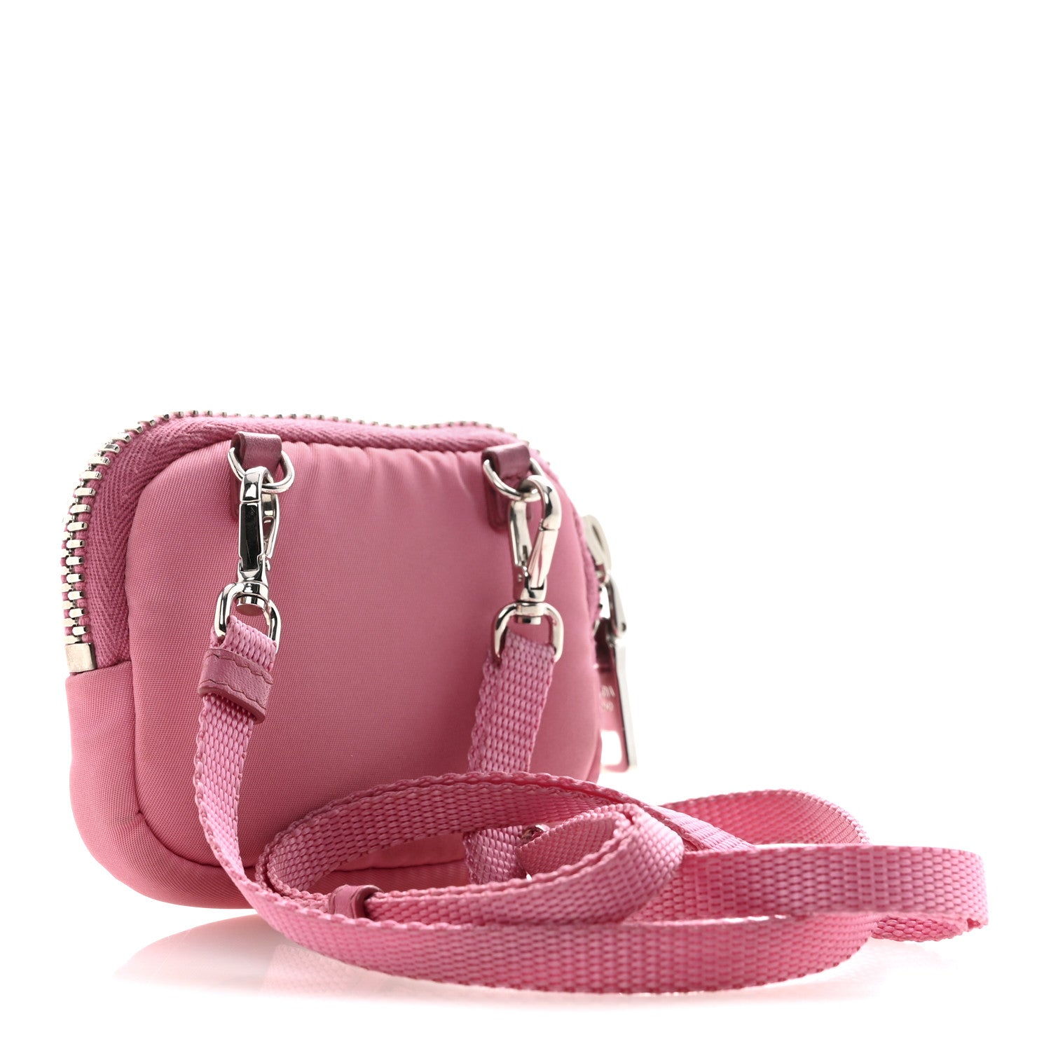 Prada Re-Nylon Triangle Micro Crossbody Pouch Pink 3 of 15