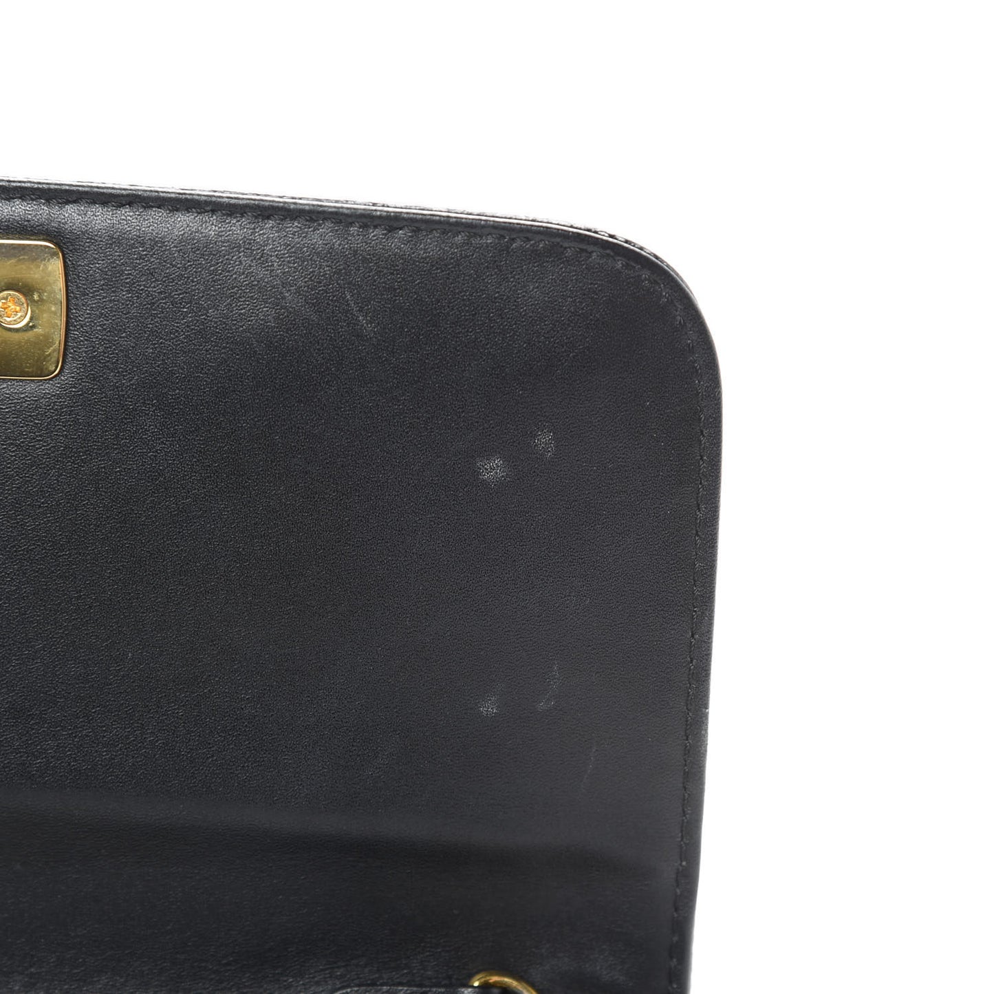 Grained Calfskin Studded Crossbody Bag Black