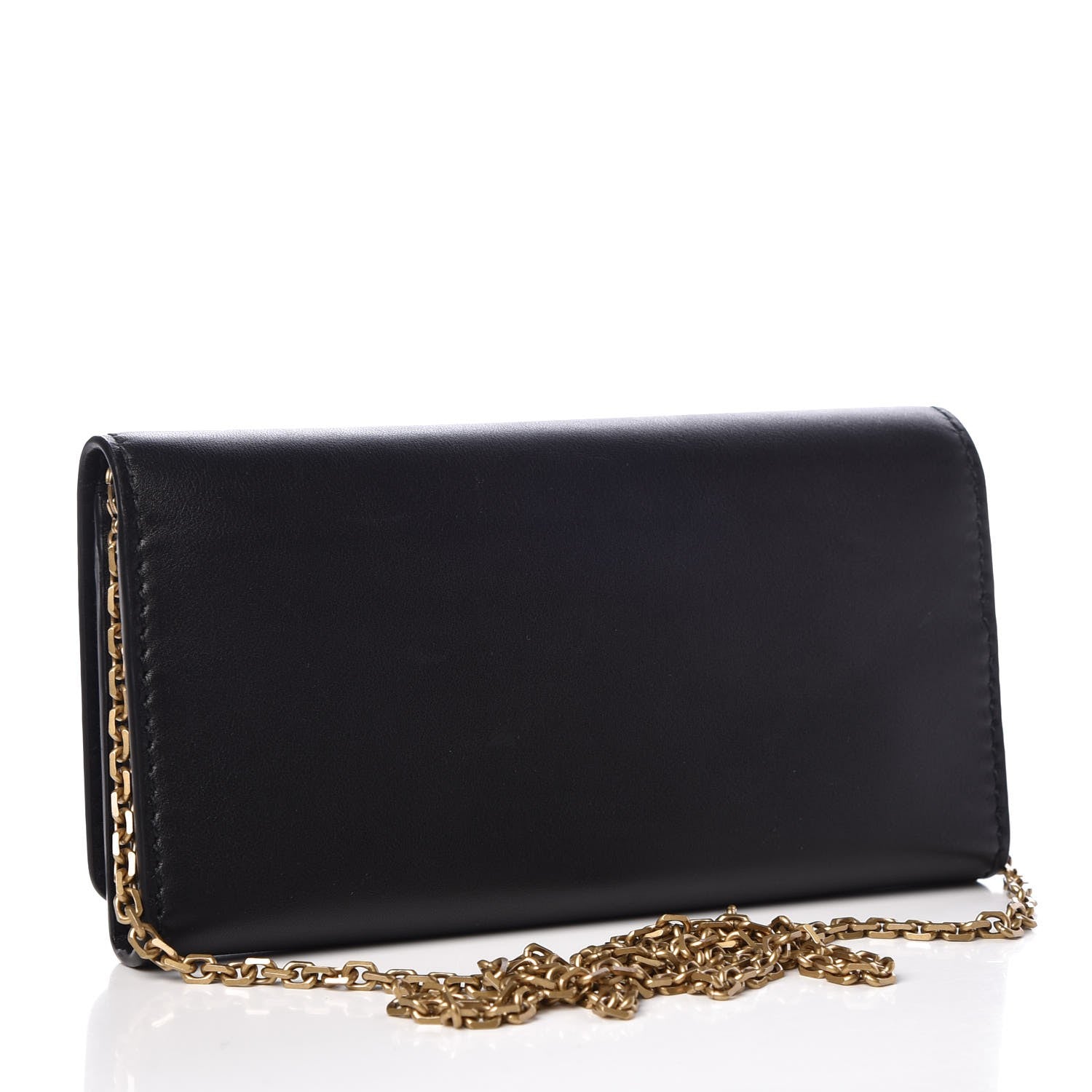 Christian Dior Calfskin D Fence Croisiere Chain Wallet Black 3 of 7