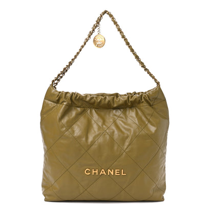 Chanel Shiny Calfskin Quilted Chanel 22 Green 1 of 11