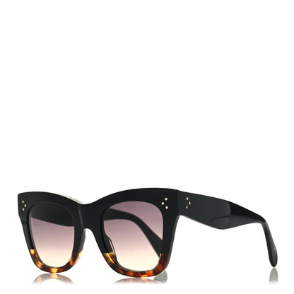 Celine Polarized Acetate Sunglasses CL4004IN Black Havana 1 of 7