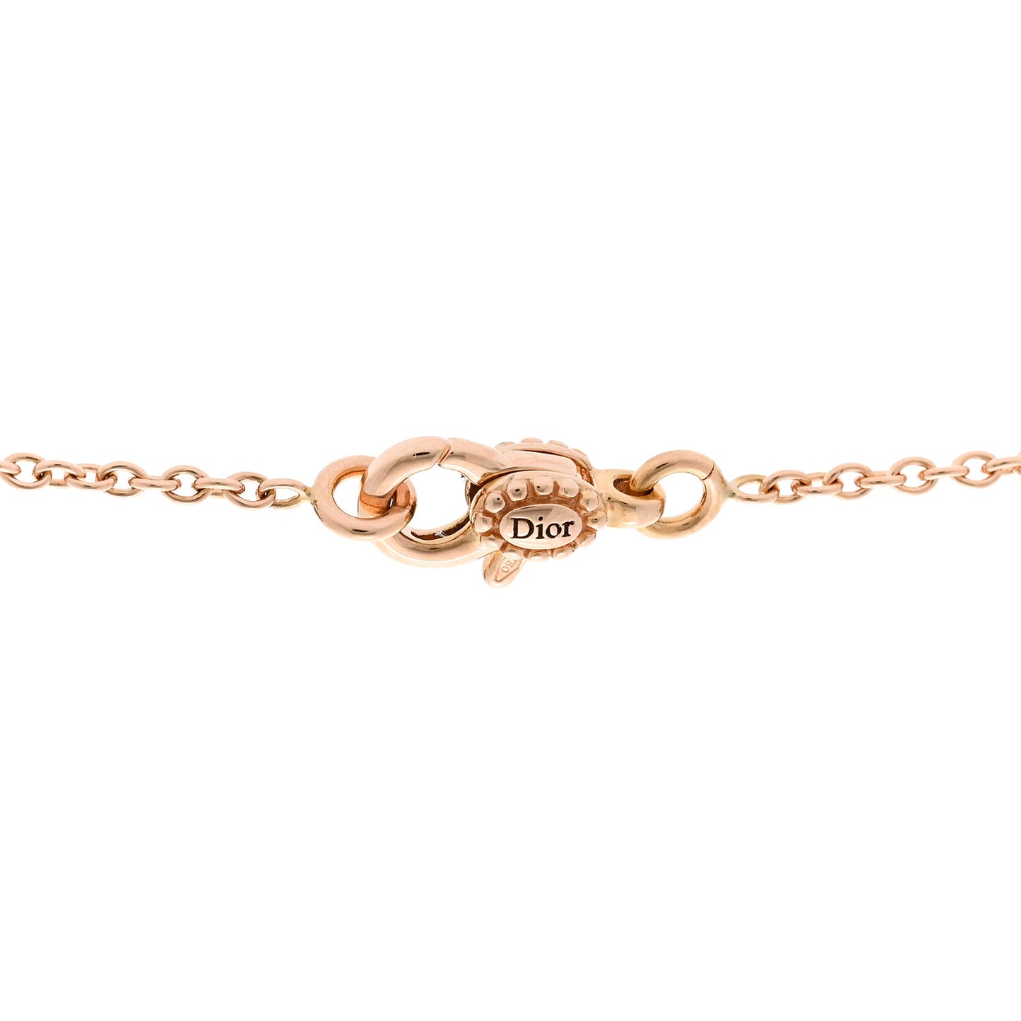 18K Rose Gold Diamond Pink Opal Rose Des Vents Station Necklace