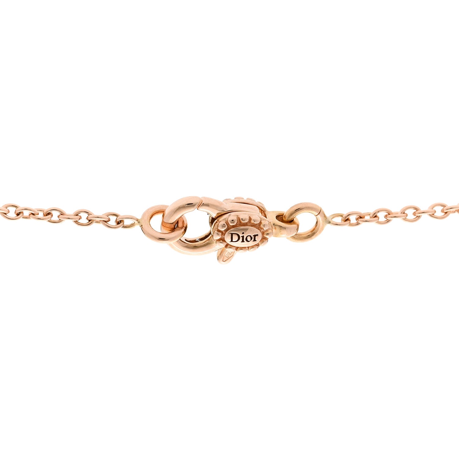 Christian Dior 18K Rose Gold Diamond Pink Opal Rose Des Vents Station Necklace 4 of 6