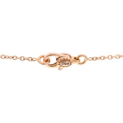 Christian Dior 18K Rose Gold Diamond Pink Opal Rose Des Vents Station Necklace 4 of 6