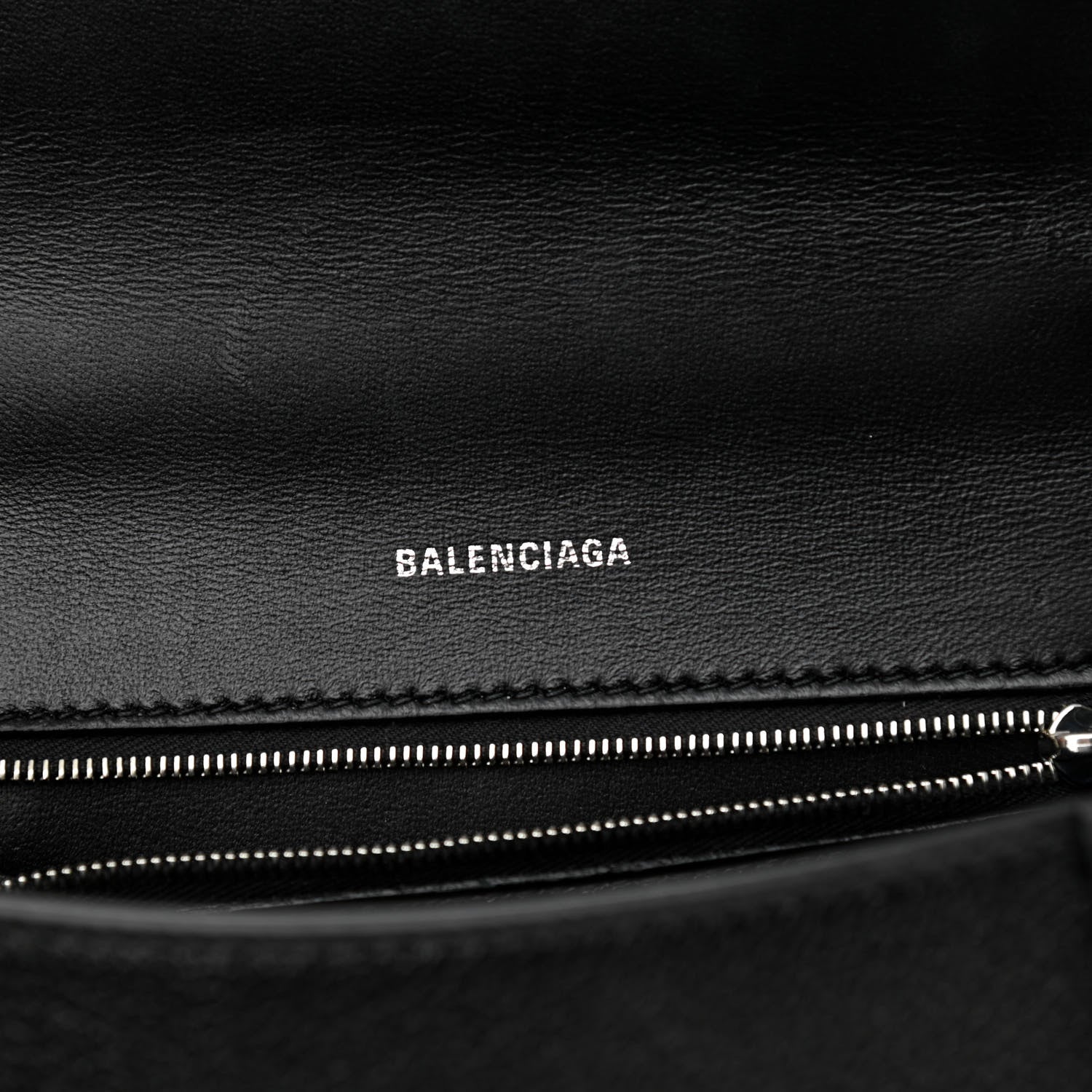 Balenciaga Grained Calfskin Small Hourglass Top Handle Bag Black 6 of 8