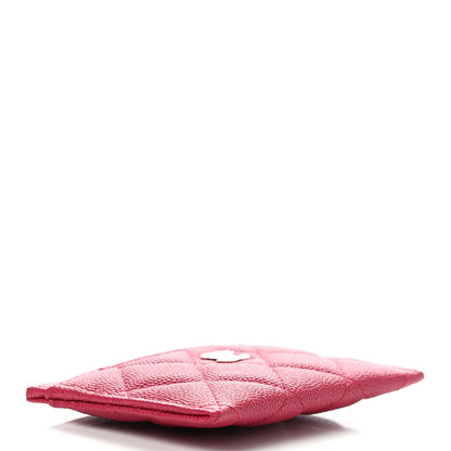 Chanel Caviar Quilted Card Holder Dark Pink 4 of 7