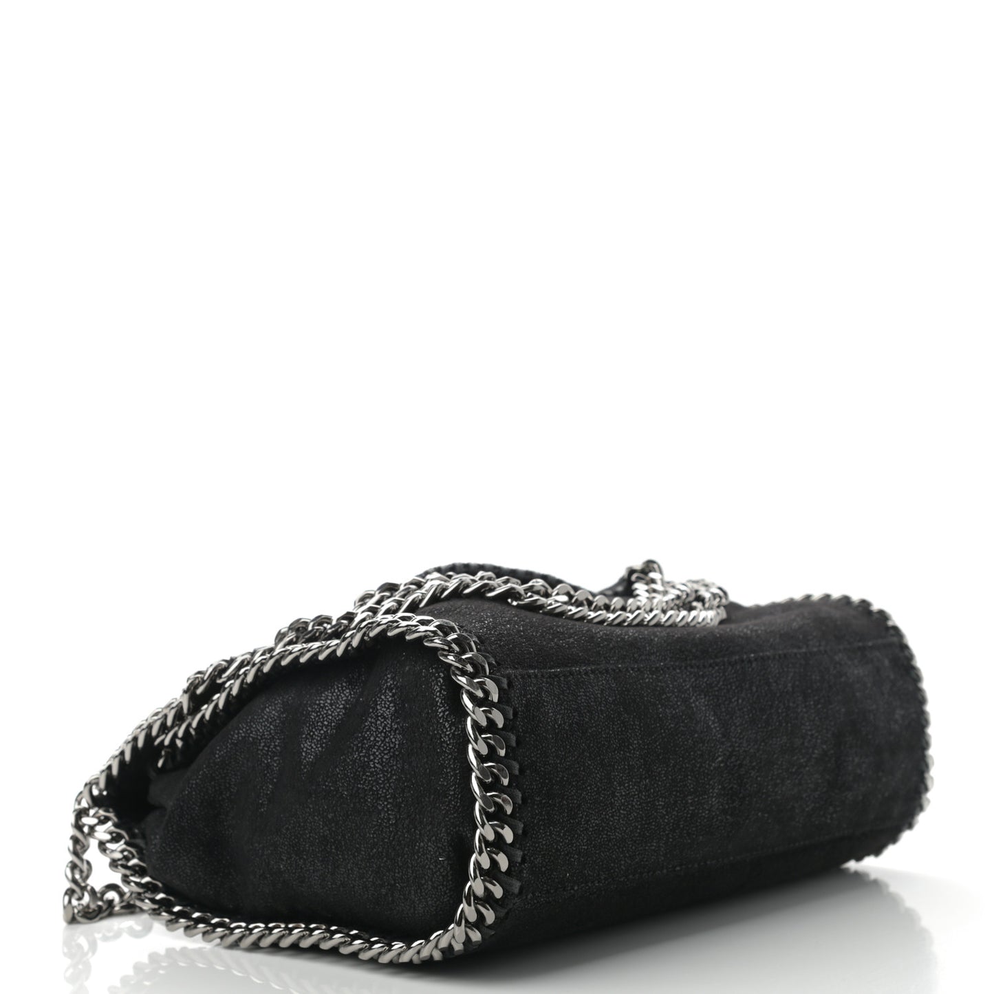 Shaggy Deer Mini Falabella Fold Over Tote Black