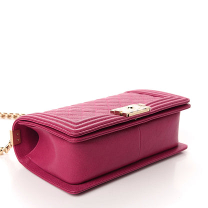 Chanel Caviar Quilted Medium Boy Flap Fuchsia 5 of 11