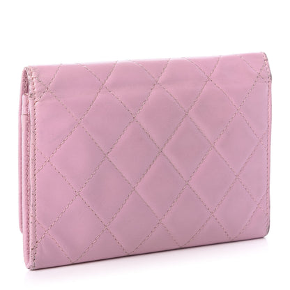 Chanel Calfskin Quilted Cambon Flap Wallet Pink 2 of 11