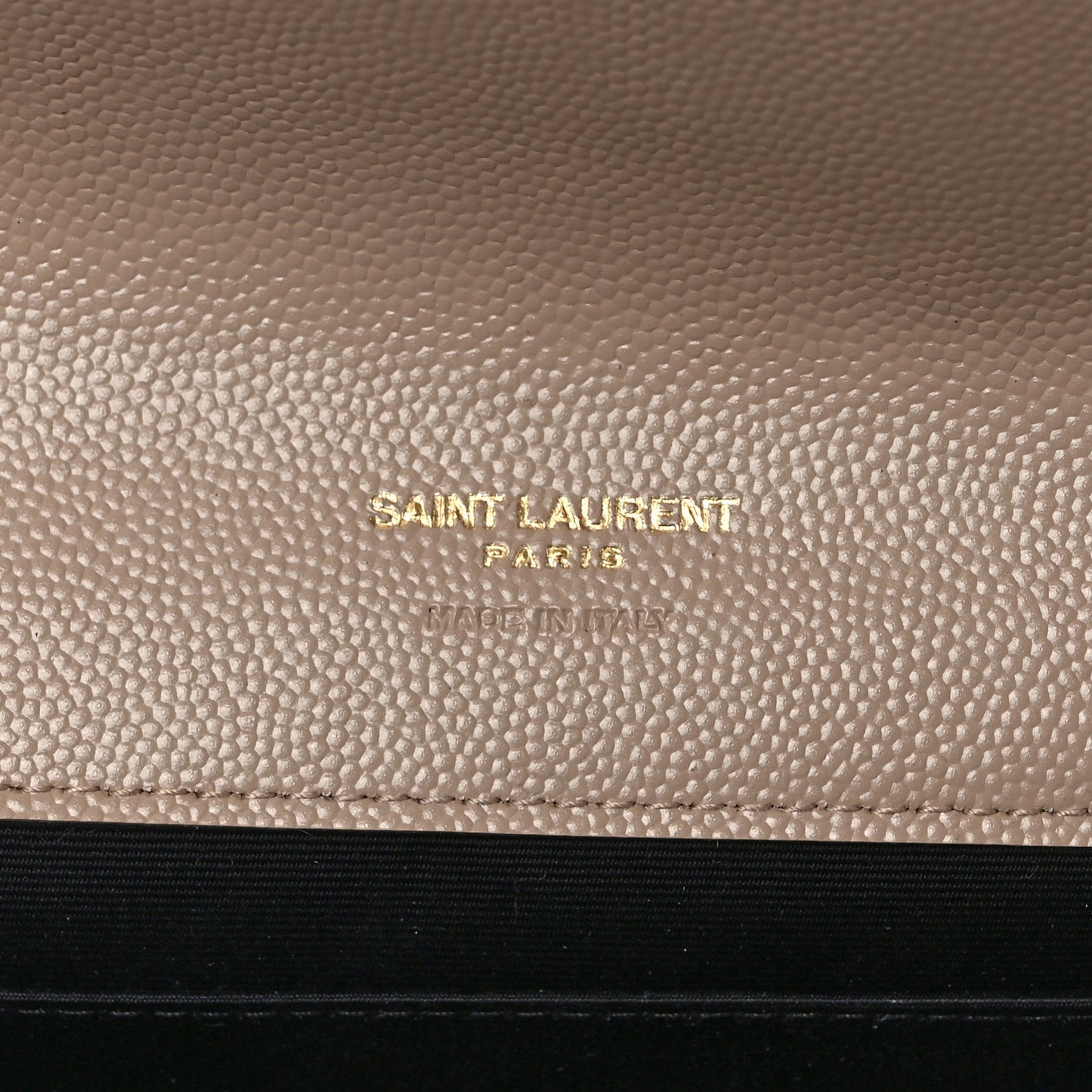 Grain De Poudre Matelasse Chevron Monogram Envelope Clutch Dark Beige