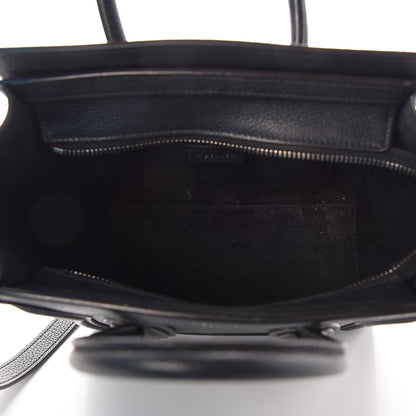Celine Drummed Calfskin Nano Luggage Black 5 of 14