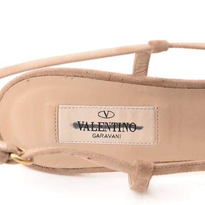 Valentino Garavani Suede Bowow Slingback Pumps 39.5 Beige 8 of 12