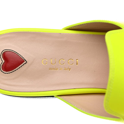 Gucci Calfskin Womens Princetown Slippers 39 Yellow Fluo 7 of 8
