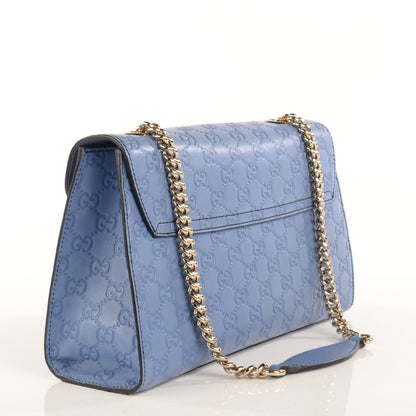 Gucci Soft Guccissima Medium Emily Chain Shoulder Bag Mineral Blue 3 of 8