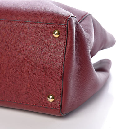 Fendi Vitello Elite Regular 2Jours Tote Rosso Scuro Ciliegia 11 of 11