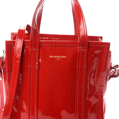 Balenciaga Patent XS Bazar Shopper Tote Rouge Groseille 7 of 9