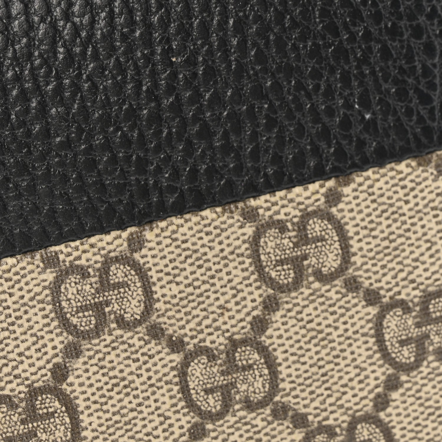 Gucci Dollar Calfskin GG Supreme Monogram GG Marmont Zip Around Wallet Black Beige Ebony 11 of 15