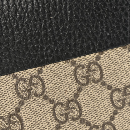 Gucci Dollar Calfskin GG Supreme Monogram GG Marmont Zip Around Wallet Black Beige Ebony 11 of 15