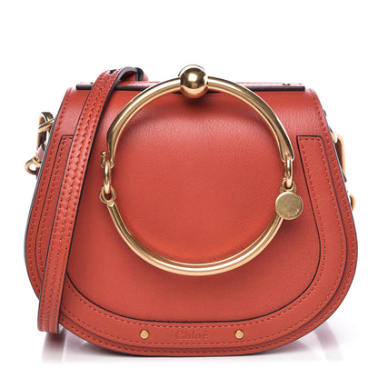 Chloe Calfskin Small Nile Bracelet Bag Earthy Red 1 of 9