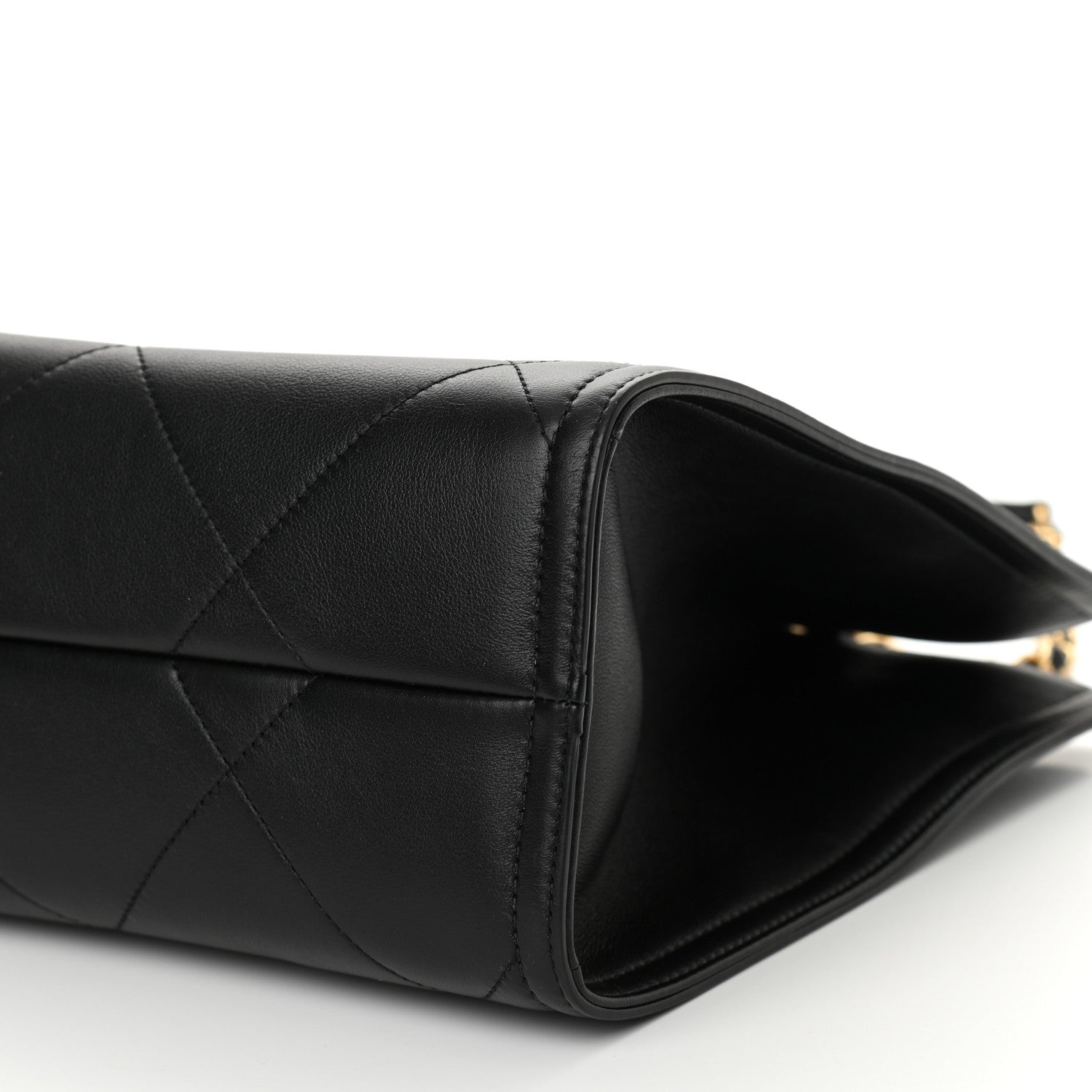 Chanel Calfskin Stitched Small Shopping Bag Black 10 of 10