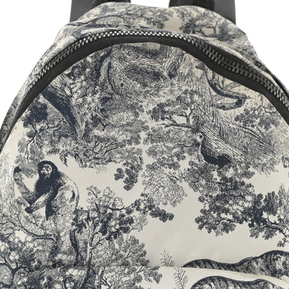 Christian Dior Nylon Technical Fabric Toile De Jouy Small Diortravel Backpack Blue 8 of 14