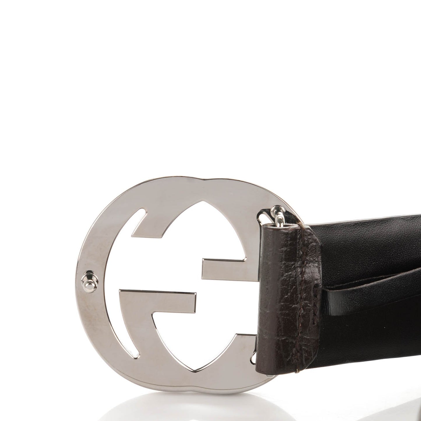 GG Plus Monogram Niagara Lux Calfskin Interlocking G 40mm Belt 90 36 Beige Ebony Cocoa