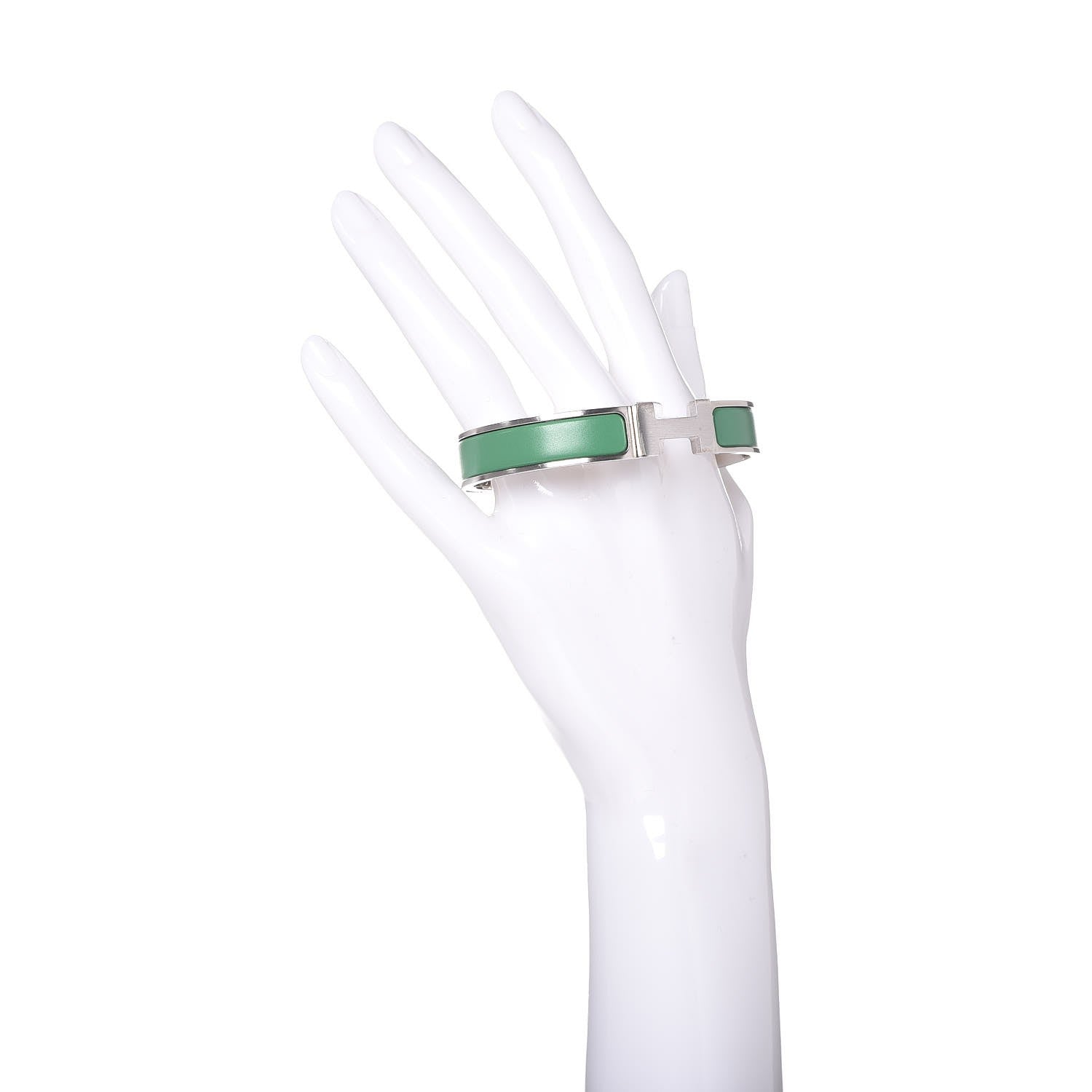 Hermes Matte Enamel Narrow Clic Clac HH Bracelet GM Bambou 2 of 5