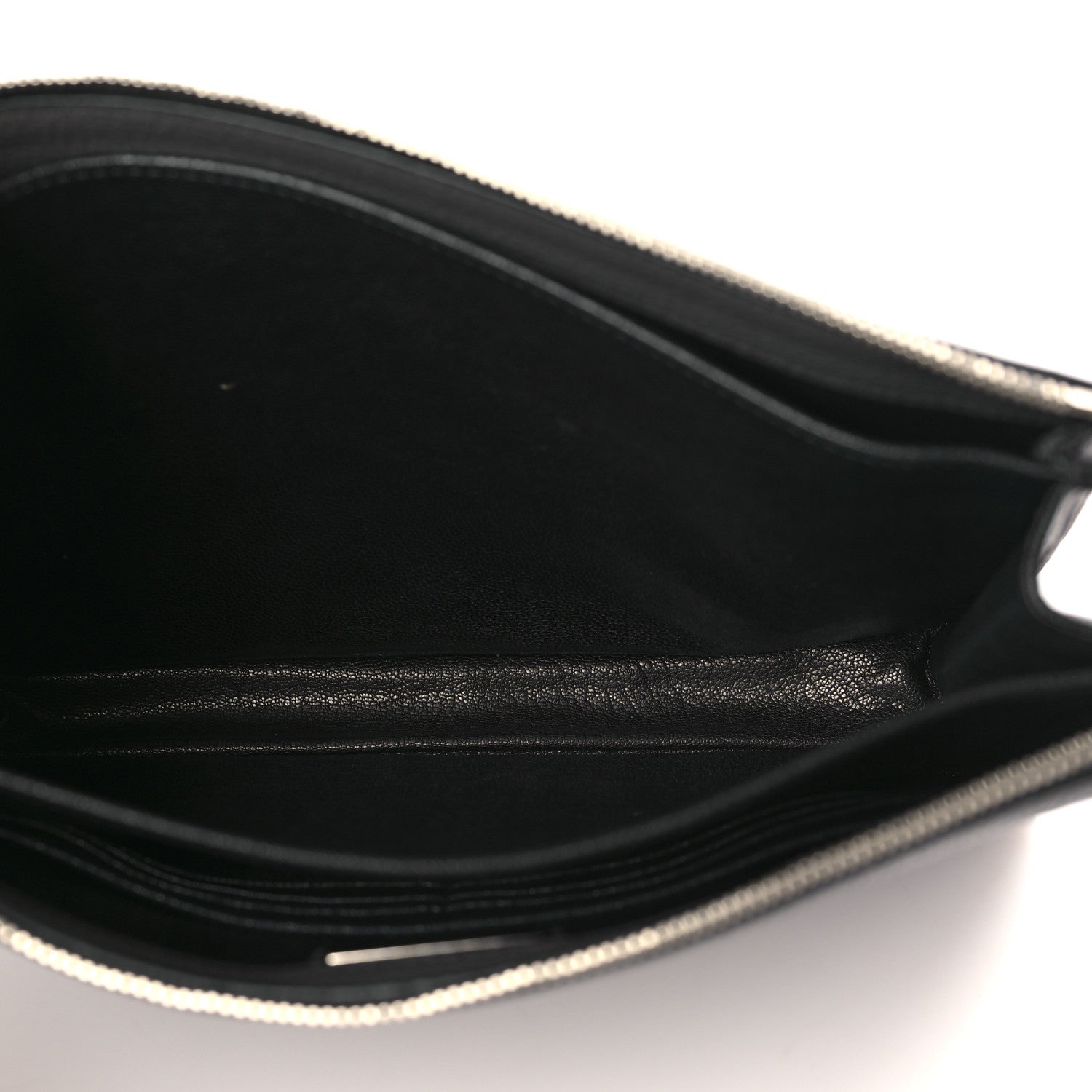 Prada Vitello Daino Wristlet Pouch Grey 5 of 8