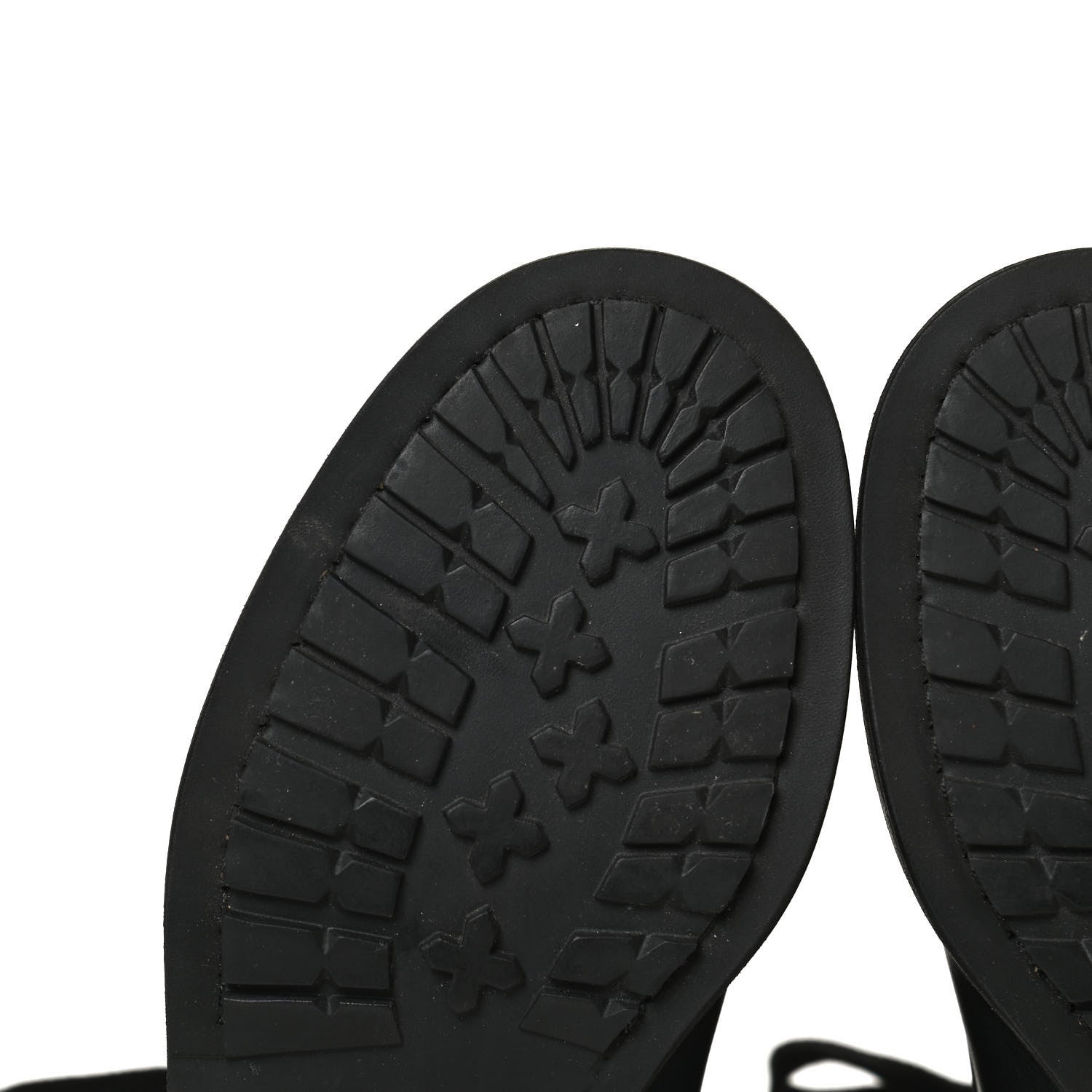 Chanel Calfskin Quilted Lace Up Combat Boots 36 Black 9 of 14
