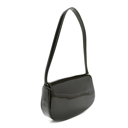 Saint Laurent Patent Calfskin Mini Voltaire Shoulder Bag Dark Vineyard Green 3 of 9