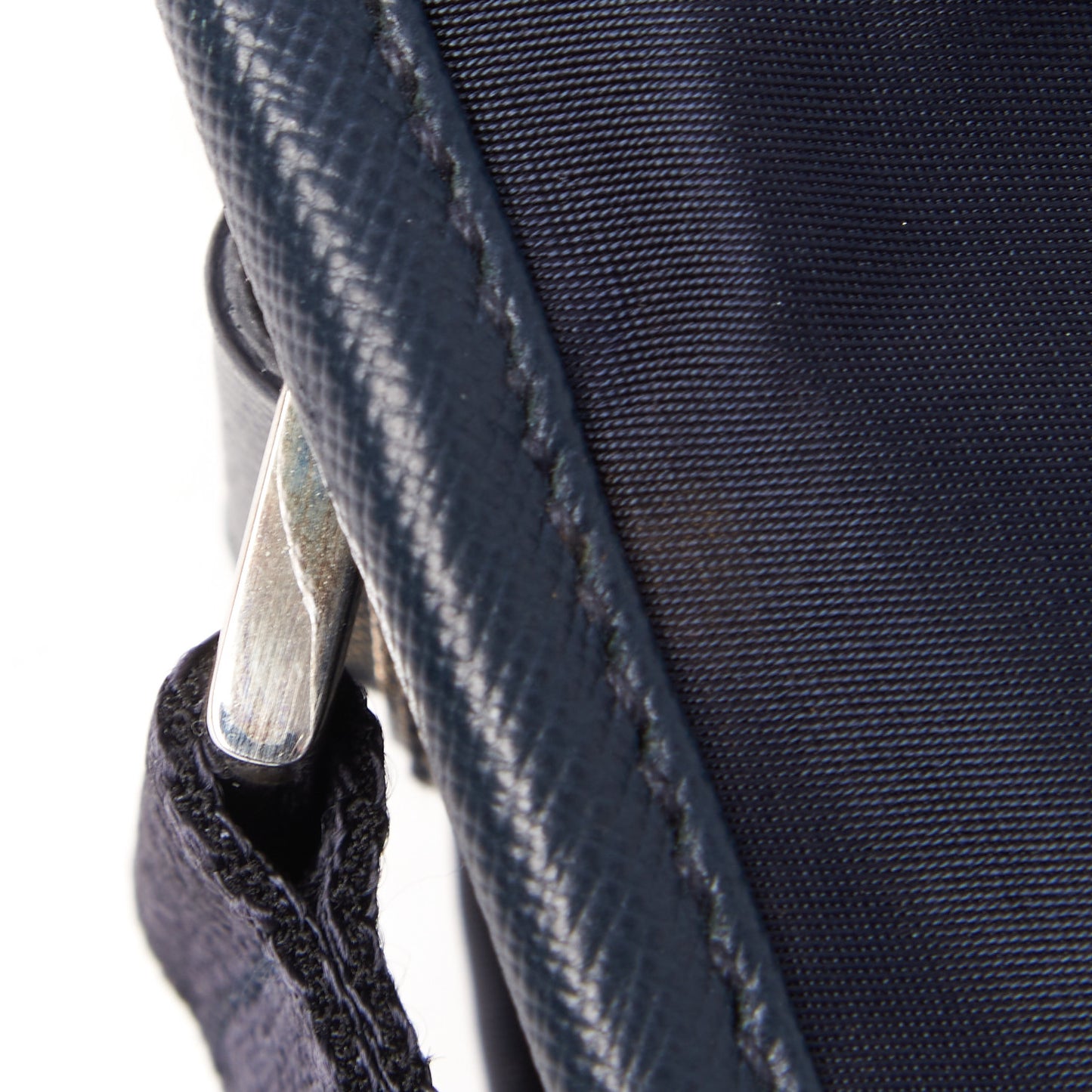 Tessuto Nylon Saffiano Logo Messenger Bag Baltico