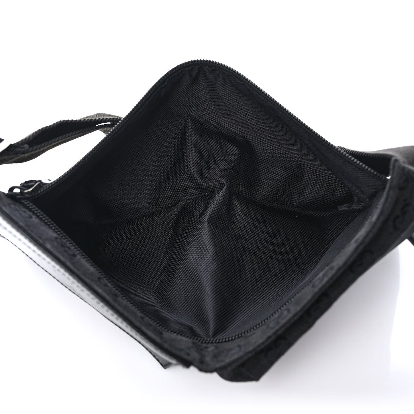GG Monogram Double Pocket Belt Bag Black