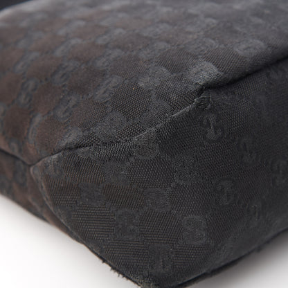 Gucci Monogram Medium Horsebit Chain Hobo Black 10 of 13
