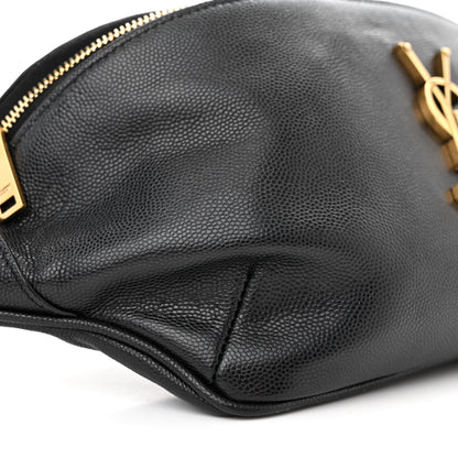 Saint Laurent Grain De Poudre Monogram Belt Bag Black 8 of 12