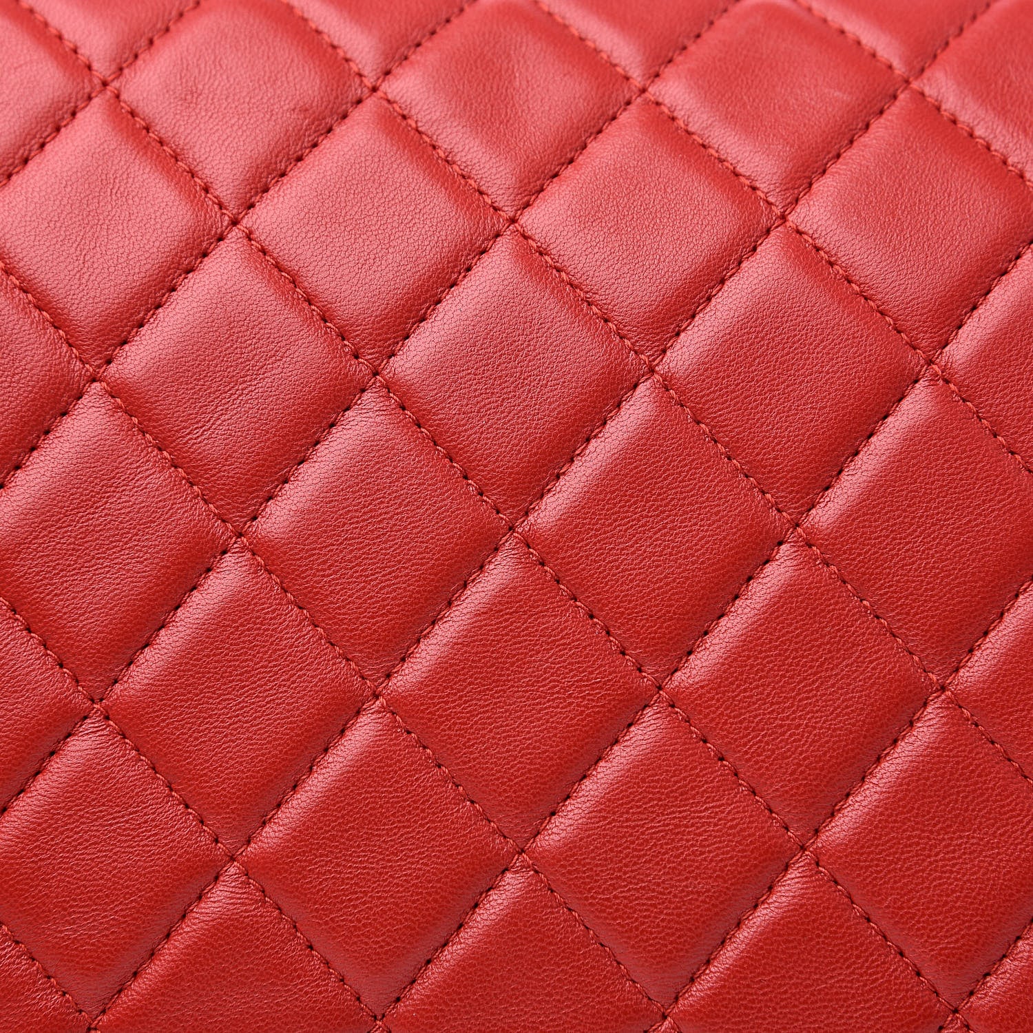 Chanel Lambskin Quilted Beauty CC Boy Clutch Red 12 of 13