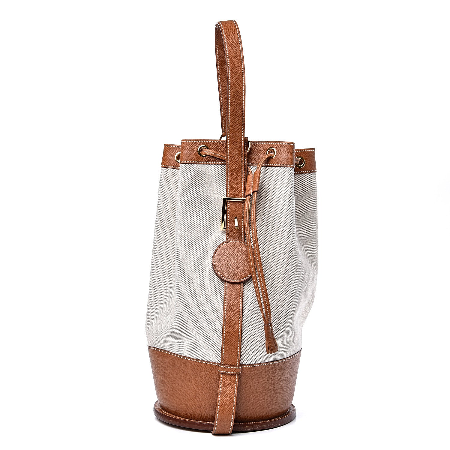 Hermes Courchevel Toile Standy Gold Natural 1 of 11