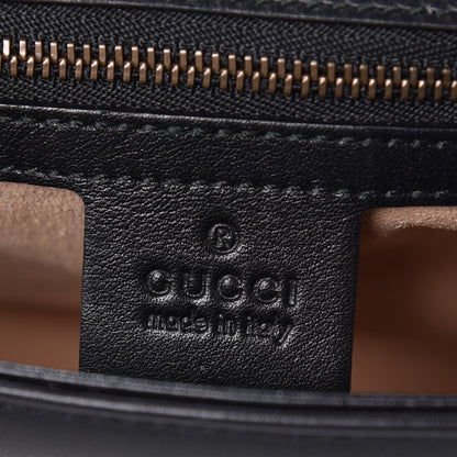 Gucci Calfskin Matelasse Small GG Marmont Shoulder Bag Black 6 of 10