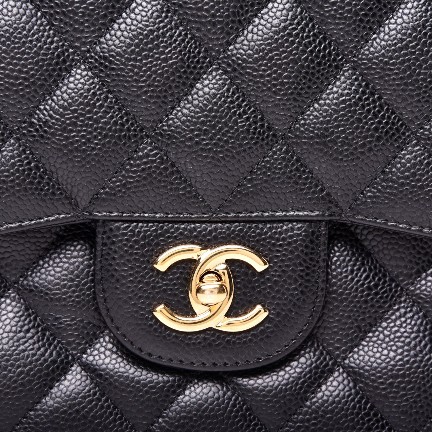 Chanel Caviar Quilted Jumbo Double Flap Black 10 of 12