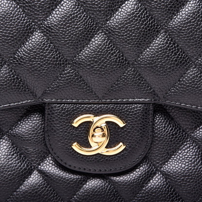 Chanel Caviar Quilted Jumbo Double Flap Black 10 of 12