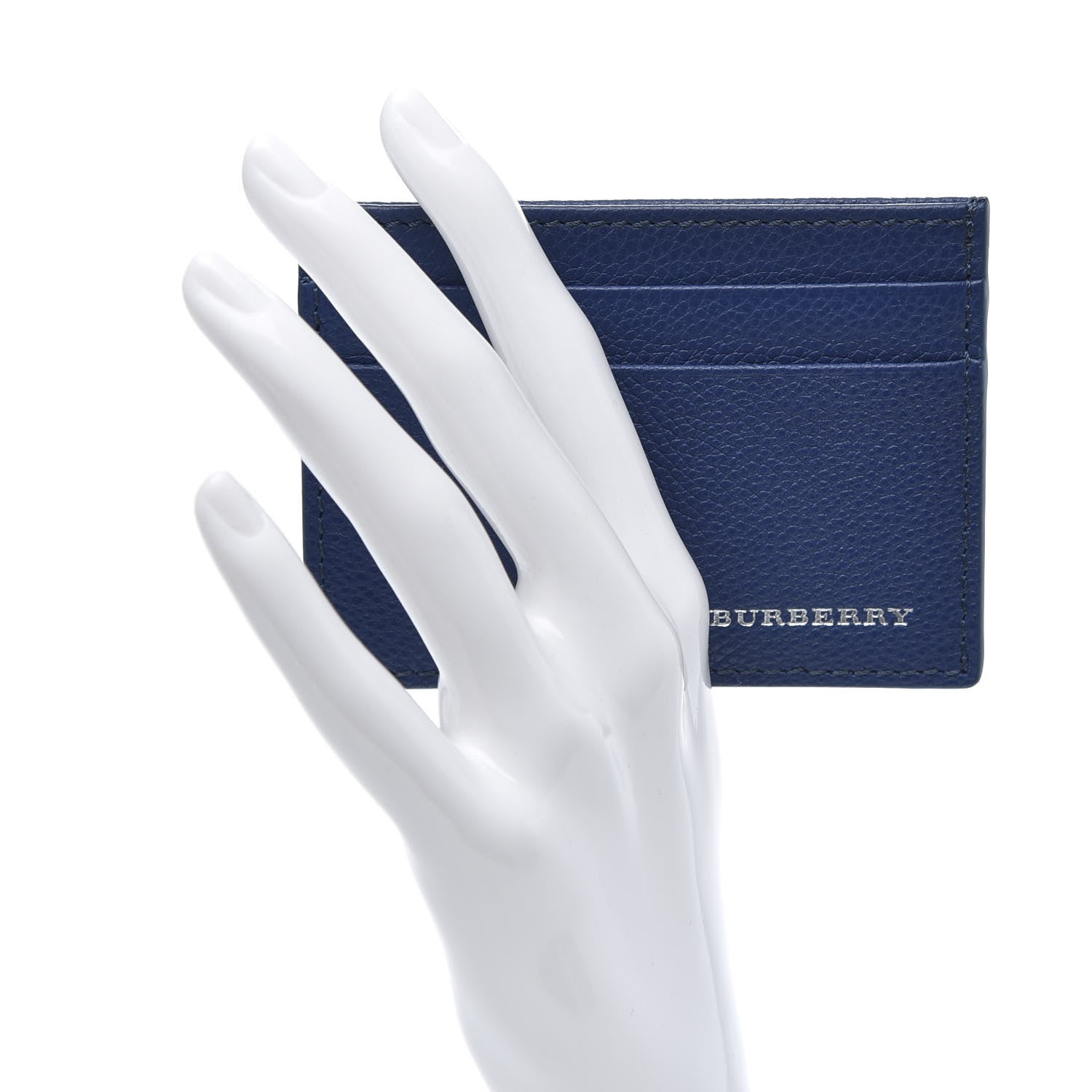 Burberry Grainy Calfskin Card Case Blue 2 of 7
