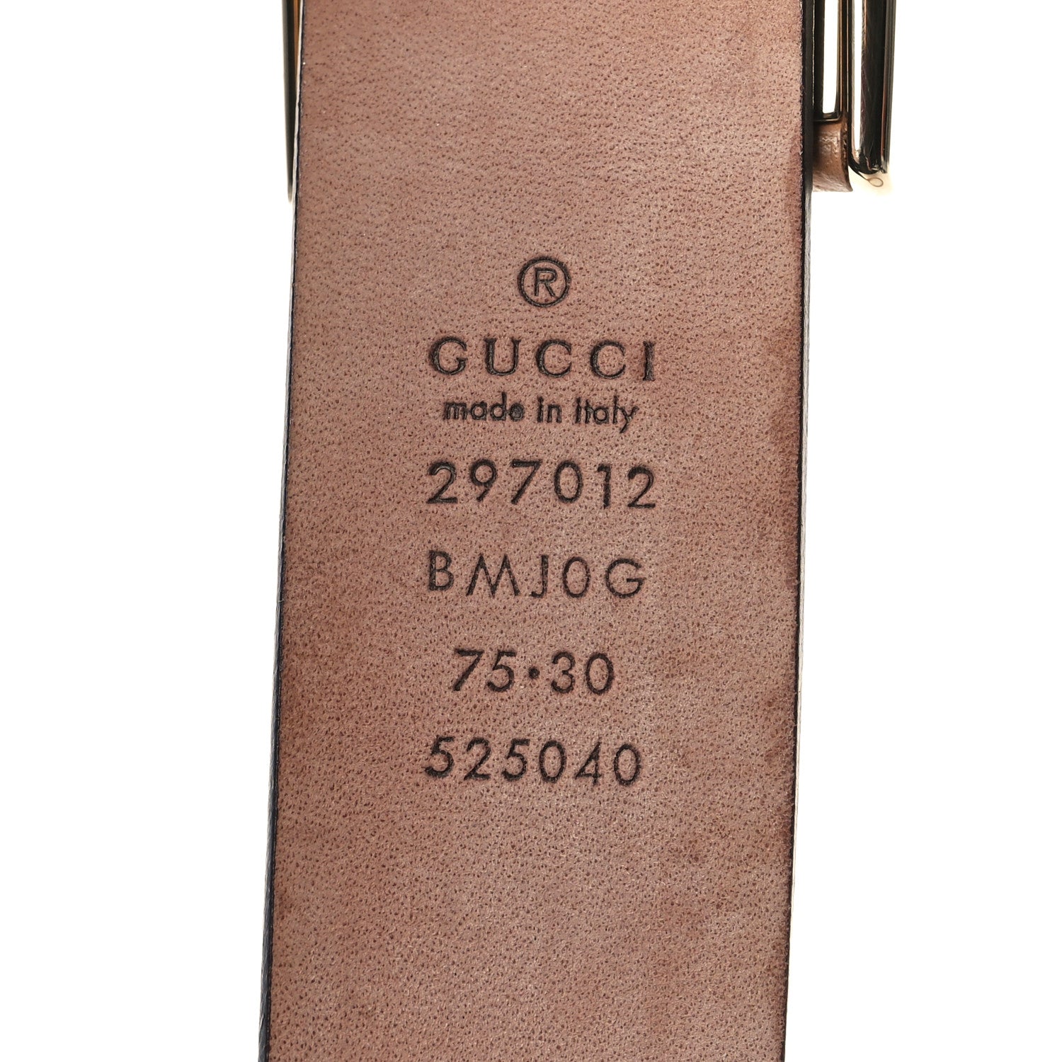 Gucci Microguccissima Calfskin Belt 75 30 Light Brown 5 of 5