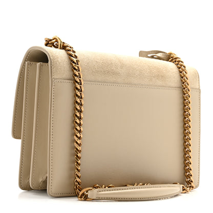 Saint Laurent Suede Calfskin Medium Monogram Sunset Sea Salt 3 of 16
