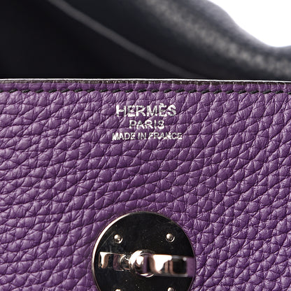 Hermes Taurillon Clemence Eclat Lindy 34 Ultraviolet Bleu Obscur 6 of 11