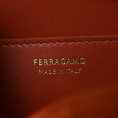 Salvatore Ferragamo Suede Large Hug Soft Shoulder Bag Brick 6 of 9
