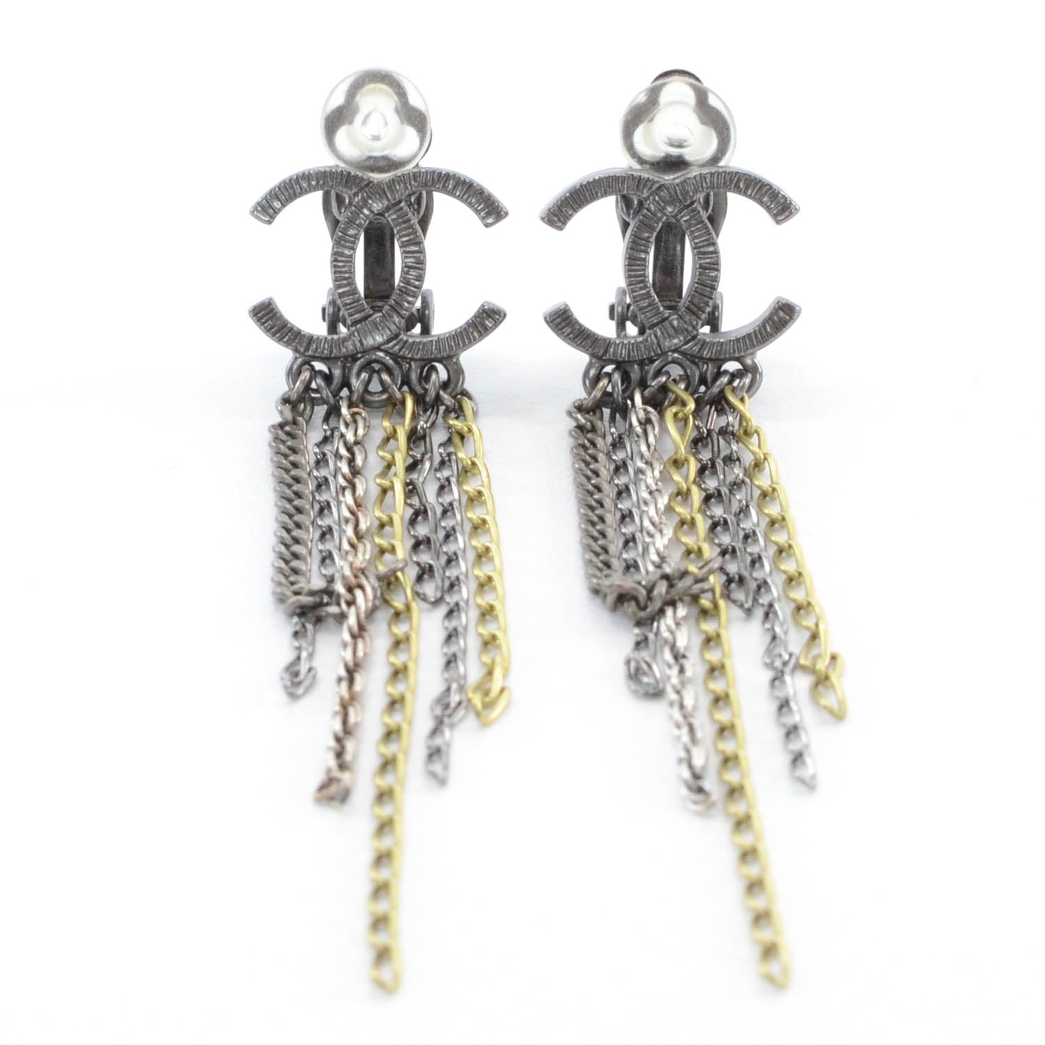 Chanel CC Chain Clip On Earrings 1 of 4