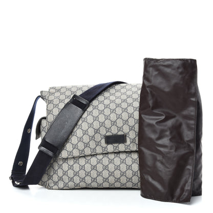Gucci GG Plus Monogram Messenger Diaper Bag Navy 3 of 10