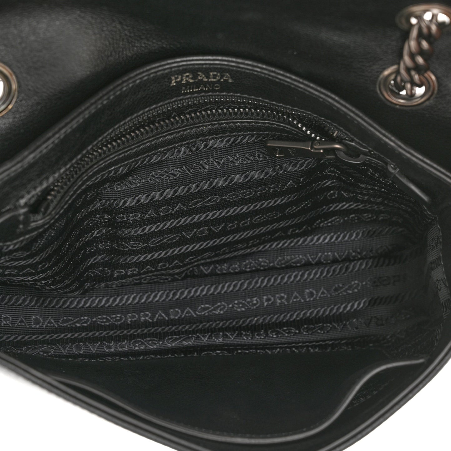 Glace Calfskin Studded Crossbody Black